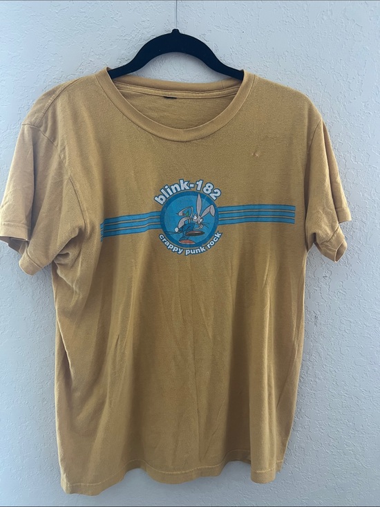 Source Unknown Other - BLINK 182 Short Sleeve Graphic Tee — Mustard Yellow